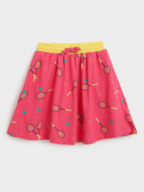 Raspberry Racquet Skort for Girls