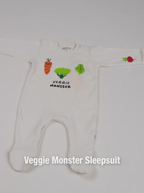 Veggie Monster Footed Cotton Sleepsuit