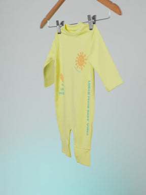 Tiny Lemon Printed Cotton Sleepsuit