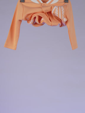 Dreamy Orange Polo Collar Sleepsuit