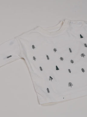 Pine Embroidered Cotton Tee