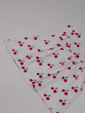 Happy Cherry Cotton A-Line Dress