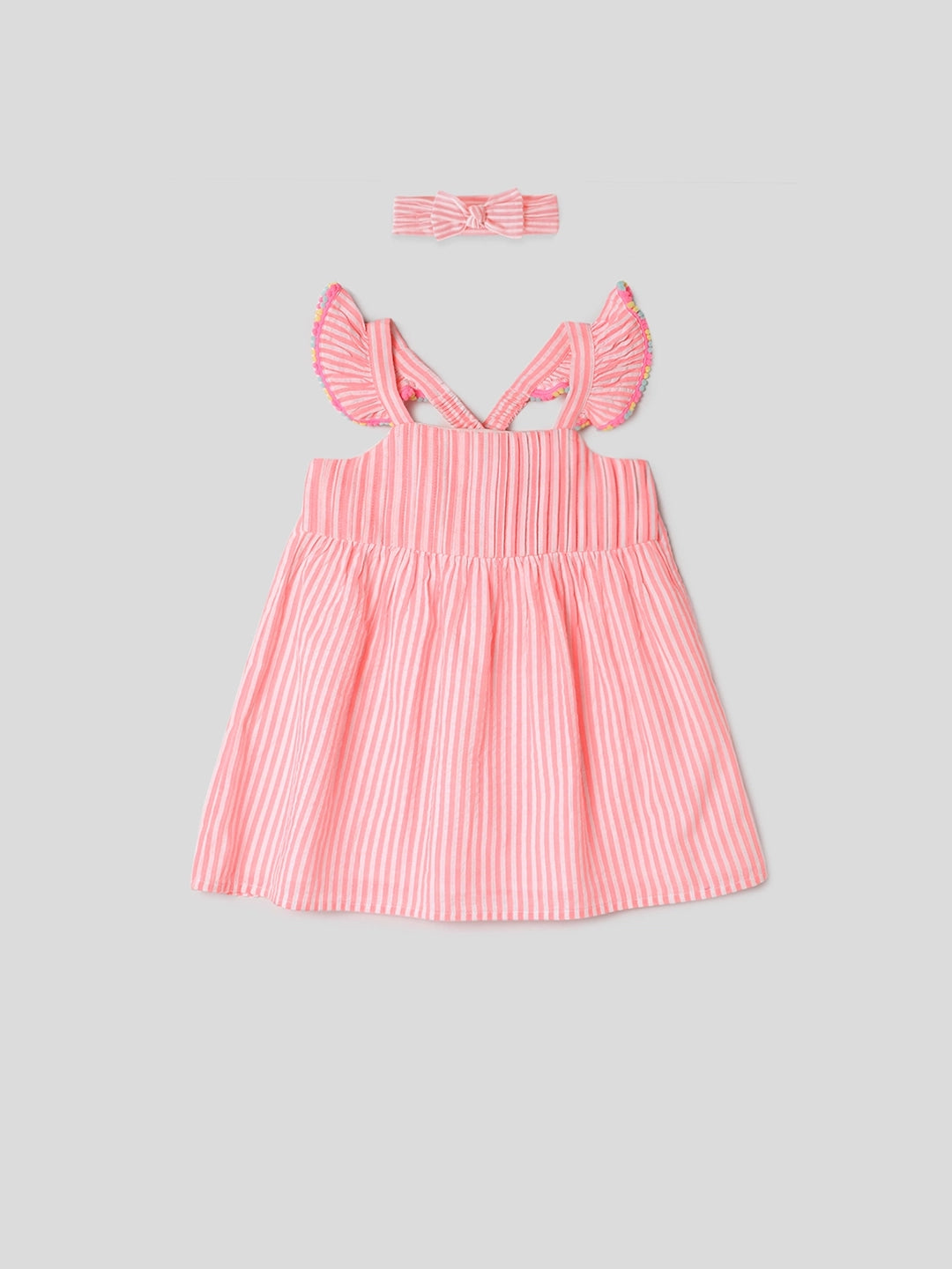 Pink Pop Striped Dress Somersault