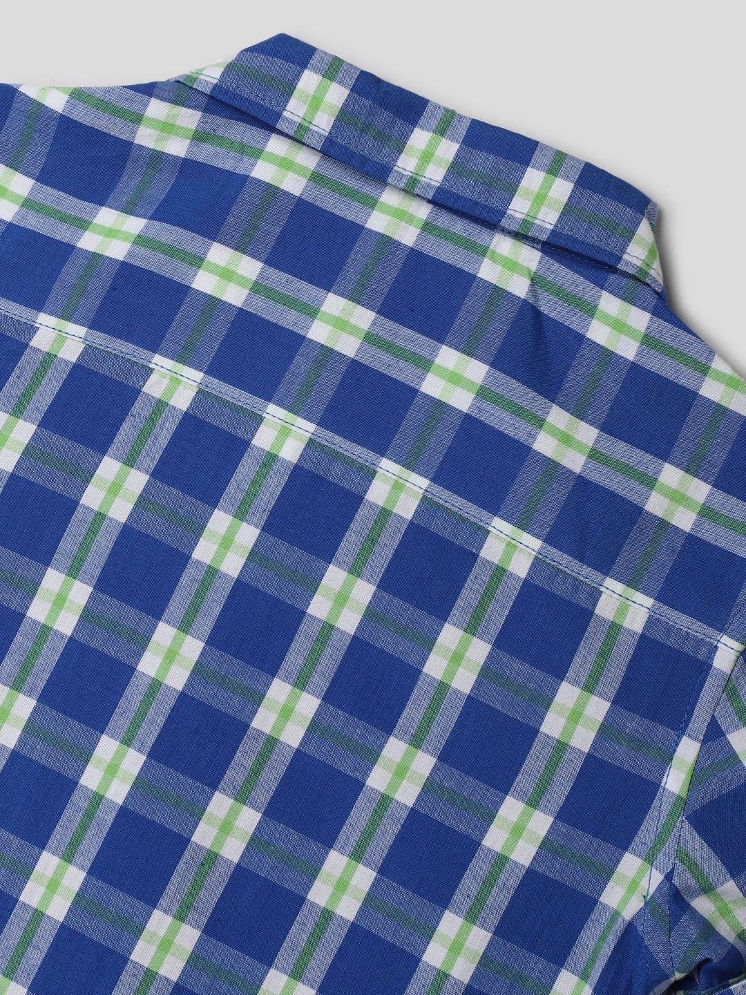 Blue & Neon Check Pop Shirt